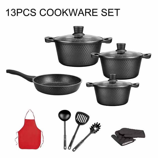 13pcs/set Kitchen Cookware Set In Gift Box For Cooking, Including