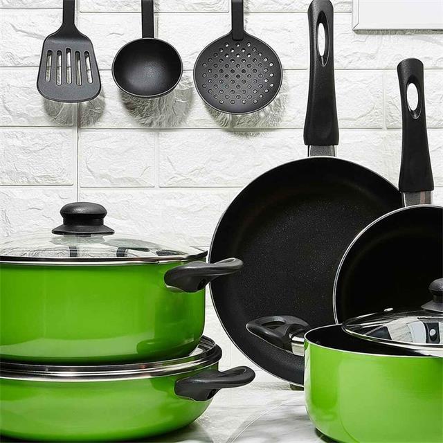 Green cookware AMAL Classic aluminum induction cookware sets