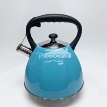 New Rhombus Shape Stainless Steel Whistling Teapot With Color Coating 