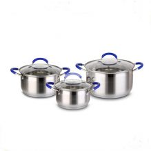 Overstock Best Selling 6pcs Stainless Steel Cookware Sets MSF-3098