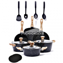 Reinforced Bottom Kitchen Non Stick Cooking Pots Induction Gas Nonstick Cookware Pans Pot Sets With Powerful Compatibility