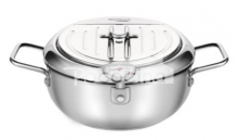 20cm 24cm 28cm Stainless Steel Fryer Pot Fryer with lid With stainless steel insert Thermometer