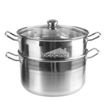 12Qt stainless steel double three layers large capacity  cooking steamer pot