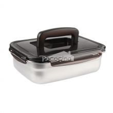 stainless steel rectangle Storage Boxes   2.5L Keep Fresh Lunch Box Food Container With PP Airtight Lids