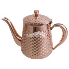 Teapot 35oz (1 Litre) Mirror Polished 18/10 Stainless Steel with Hammered Finish