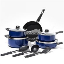 12-Piece Non-Stick Aluminium Cookware Set Dark Blue Amal cookware stock 
