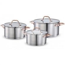 Copper Handle 6pcs Stainless Steel Cookware Sets MSF-8009