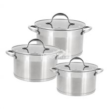 18/8 Stainless Steel 3-Ply Base Brushed Stainless Steel Casserole Dish/Pan with Lid