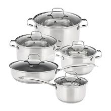 best stainless steel cookware with glass lids 304 grade 10pcs stainless steel cookware 