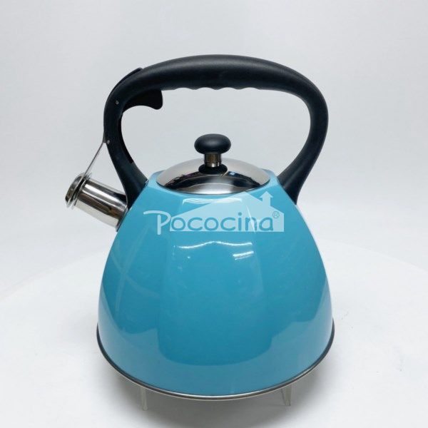 New Rhombus Shape Stainless Steel Whistling Teapot With Color Coating 