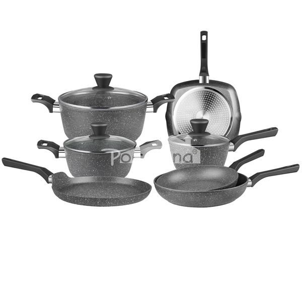 Grey Marble Non Stick Coating Aluminum Cookware MSF-6767