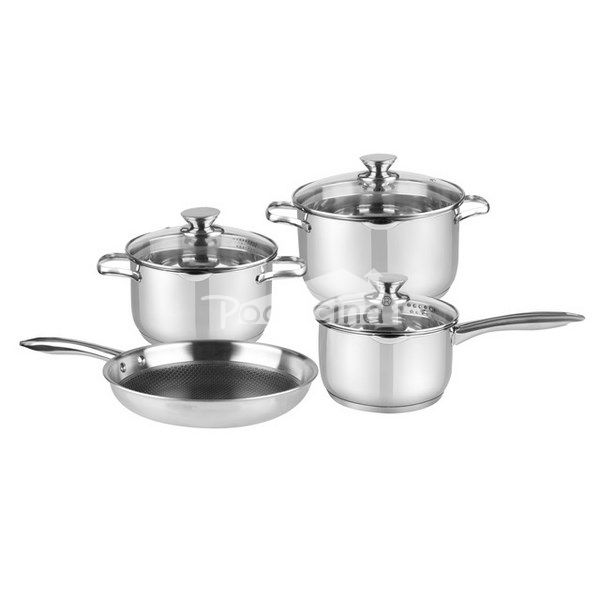 18/10 Stainless Steel Cookware Set  18/10 Stainless Steel Cookware With  Glass Strainer Lid - CNPOCOCINA