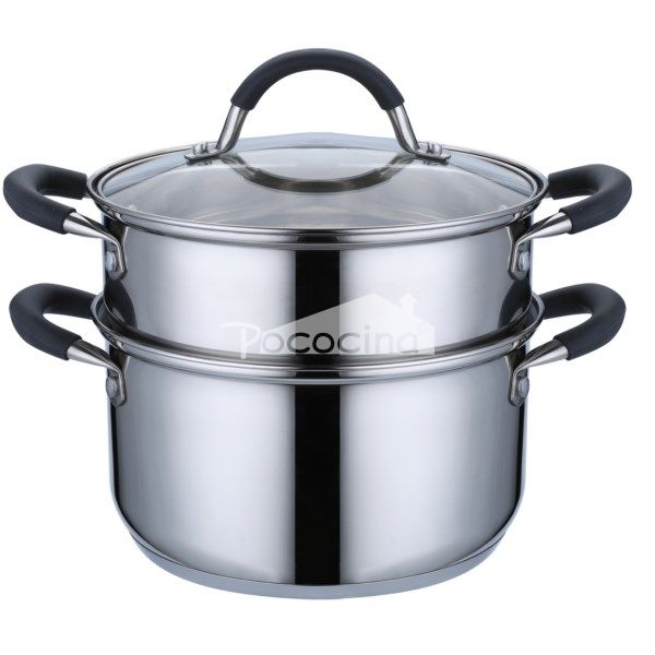 2 Tiers Stainless Steel Steamer Pot With Customized Package
