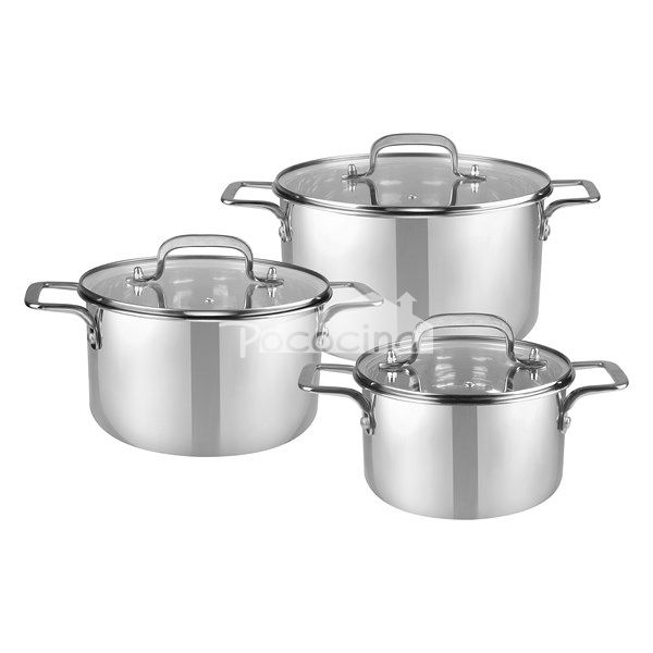 Food Grade 18/10 Tri Ply Steel Cookware Set MSF-8170