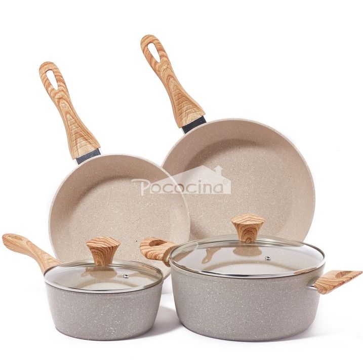  Forged Aluminium Non-stick Cookware Set MSF-6748 Marble Coating