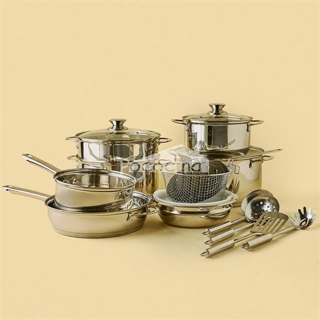 NOON COOKWARE Factory Ready stock  noon east High Quality Stainless Steel Cookware Set 