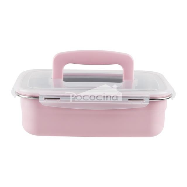 Pink lunch boxes  Light weight beautiful steel lunch box with painting 2.5L
