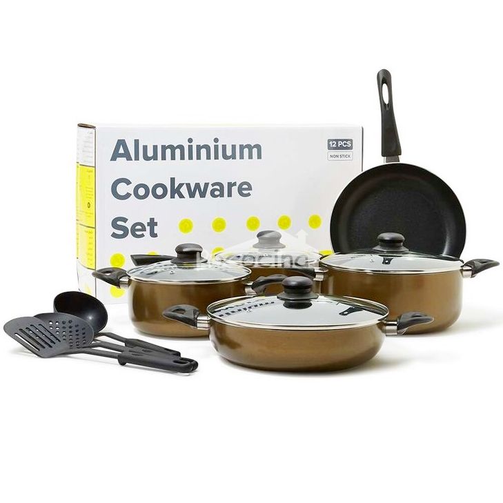 Tramontina 12pc Aluminum Nonstick Cookware Set - Black